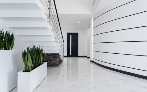 A condominium corridor, the common property the maintenance fee runs